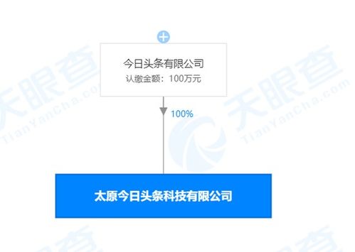 今日頭條太原新公司成立，注冊(cè)資本100萬(wàn)元進(jìn)軍信息技術(shù)咨詢服務(wù)